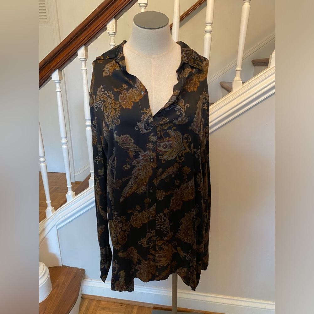 Bacci Black Paisley Shirtdress